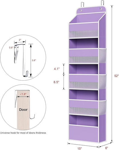 Univivi 5-Shelf Over The Door Hanging Organizer, Back of Door Organizer