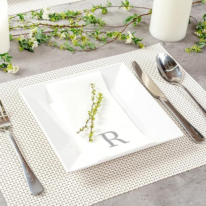 Luxenap 15.8 X 7.9 Inch Linen-Feel Guest Towels, 2000 Lettered Hand Towels