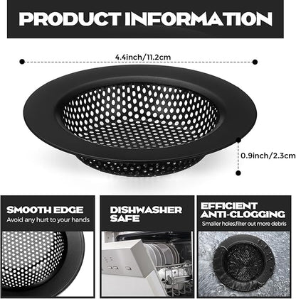 Retisee 2 Pcs Sink Strainer Stainless Steel Kitchen Sink Drain Strainer Basket