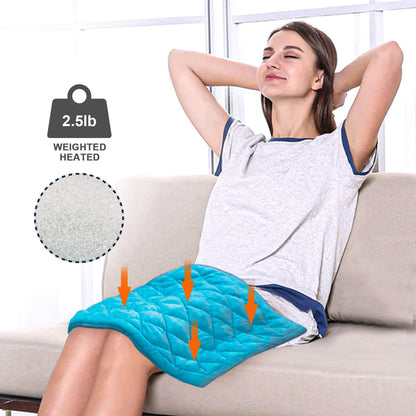XL Full Weighted Heating Pad for Back Pain, Cramps, Relief - - 2.3lb Large Electric Heat Pad for Neck and Shoulders - Hot Heated Pad with Auto Shut Off, Stay on- (XL 12"x24" Pink) - PYQ0F
