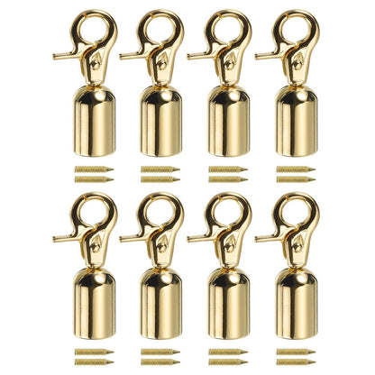 uxcell Cord End Cap, 13mm(0.51") Barrel End Cap Terminators Cord Finding for Tassel Bag Strap DIY Making, 8Pcs Gold(53x25mm)