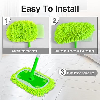 Reusable Mop Pads for Swiffer, Wet Dry Sweeping Mop Pad for Swiffer Sweeper Mop
