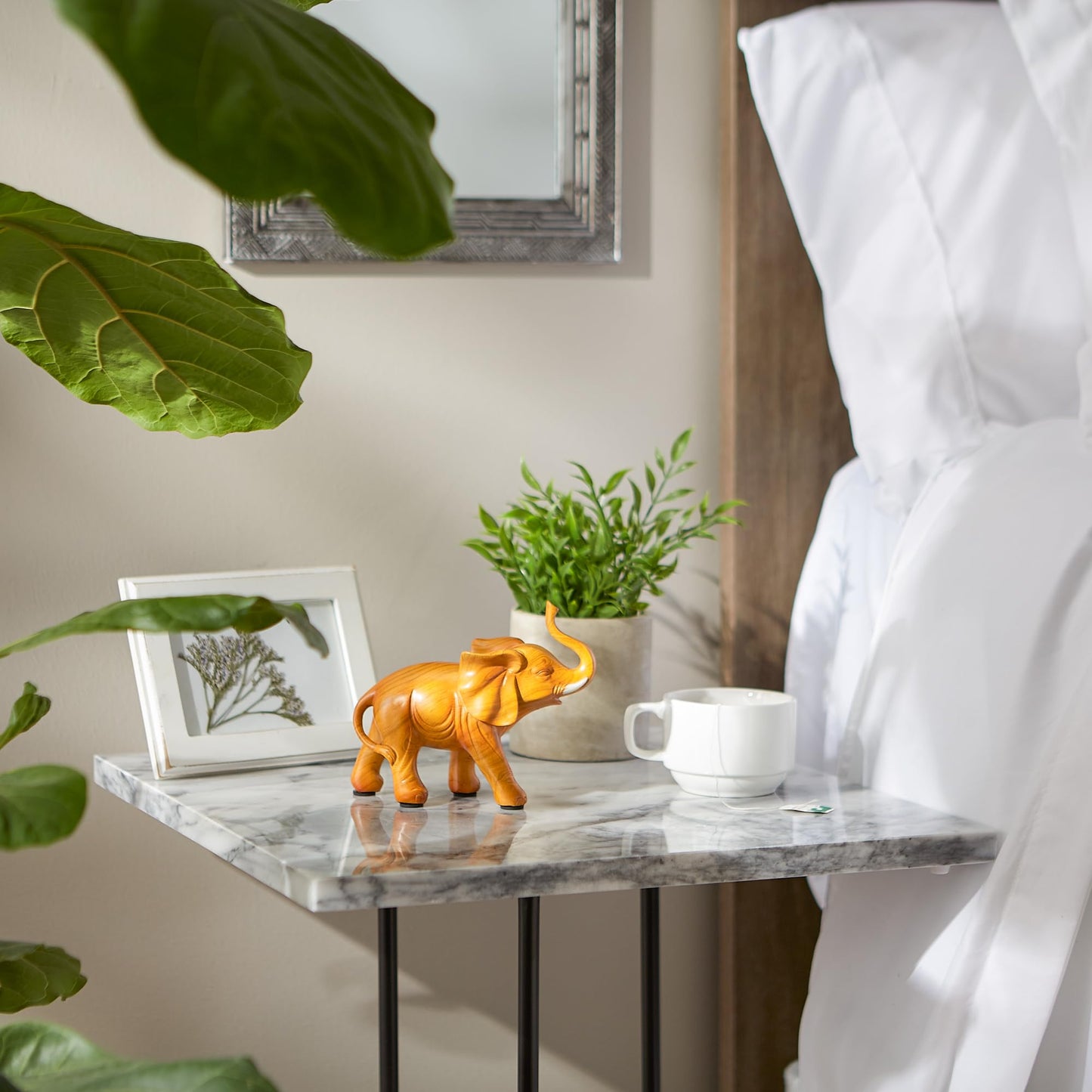 Zingz & Thingz Savannah Jungle Collection Decorative Animal Figurine, Lucky Elephant, 6.375x2.625x5.125