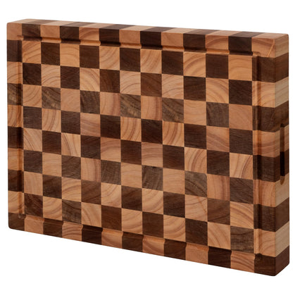 Cookaholic Acacia Wood Cutting Board, 20x15x1.5 Inch, Butcher Block for Kitchen, Premium Acacia Cutting Board with Juice Groove, End Grain Construction from Sustainable Acacia Wood