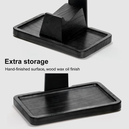UPERGO Solid Wood Gaming Headset Stand with Controller Holder - Creative Gift for Teens, Boyfriends, Brothers, and Gamers - Desktop Organization and Decoration