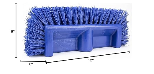 SPARTA Multi-Level Tile Scrub Brush 12" Wide Brush Head, Heavy-Duty Tile