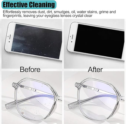 Solid Color Keychain Microfiber Eye Glasses Cleaner Cleaning Cloth Wipes