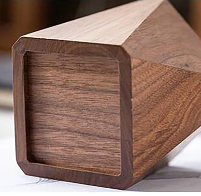 Sokelinn-six Walnut Wood Pen Holder, Wooden Pencil Holder Cups, Desktop Writing Stationary Organizer Office School Supplies GIfts