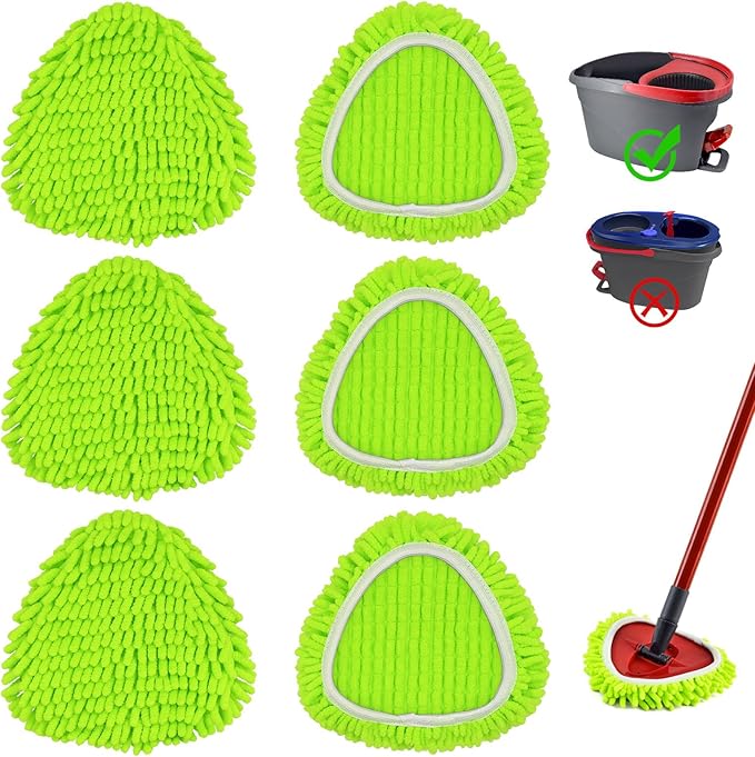6 Pack Mop Head Replacement Compatiable