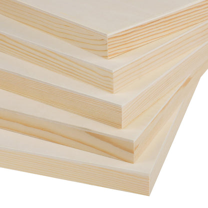 Aodaer 8 Pack Wood Panels 11 x 14 Inch Wooden Panels Canvas Unfinished Craft Wood Boards Panels for Art Crafts Acrylic and Oil Painting Pouring DIY Projects