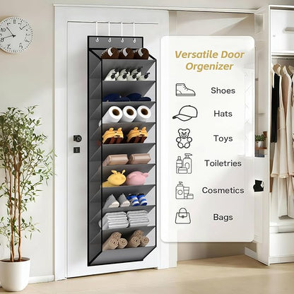 KEEPJOY 10 Tiers Mesh Over Door Shoe Organizer Storage, Hanging Shoe Holder