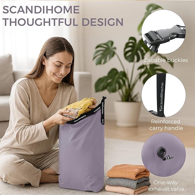 Travel Laundry Bag, Vacuum Compression Dirty Clothes Travel Bag Waterproof Wet