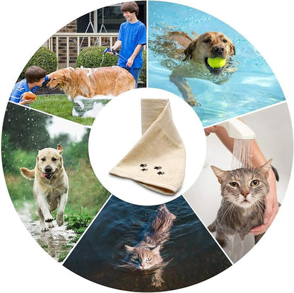 DAN RIVER Dog Towel - Pack of 1, 100% Cotton, 20x40, Ultra Soft 450 GSM, Super Absorbent & Quick Drying Towel for Dogs, Cats, and Other Pets, Shortbread.