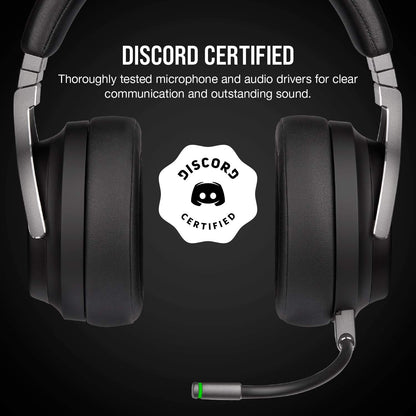 Corsair Virtuoso RGB Wireless Gaming Headset - High-Fidelity 7.1 Surround Sound w/Broadcast Quality Microphone - Memory Foam Earcups - 20 Hour Battery Life - Works with PC, PS5, PS4 – Carbon, Premium