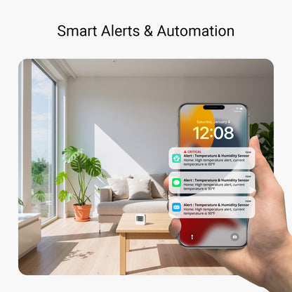 YoLink SpeakerHub & Two Temp/Humidity Sensors Starter Kit – Audio Hub Plays Tones/Sounds, Spoken Messages, Text Messages, LoRa-Powered ¼ Mile Range, Compatible with IFTTT, WiFi Required