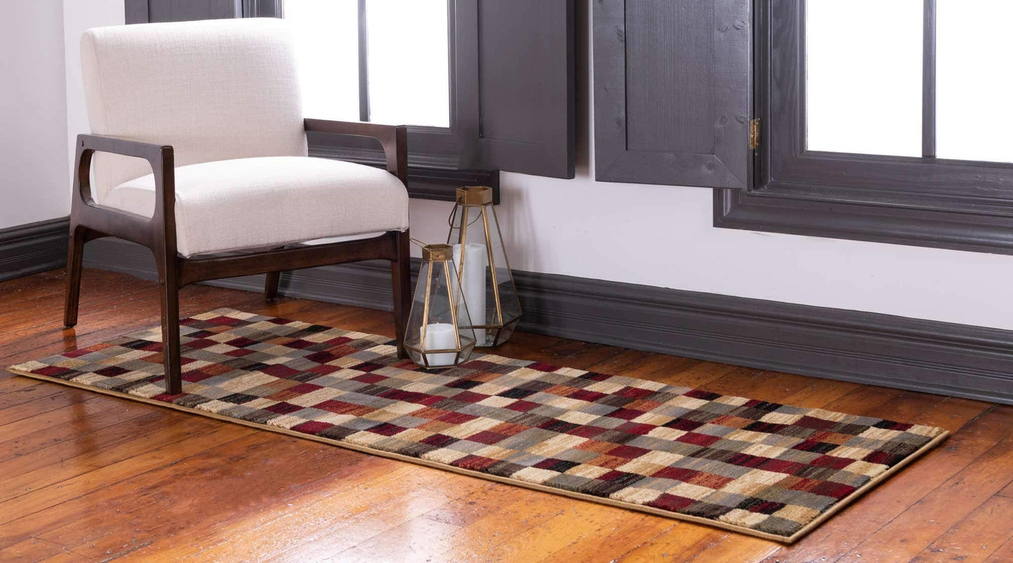 Unique Loom Barista Collection Area Rug - Gava (2' 2" x 6' 1" Runner, Multi/ Brown)