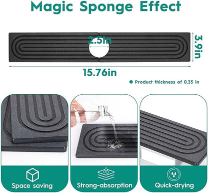 16 Inch Stone Faucet Mat for Kitchen Sink, Kitchen Sink Splash Guard-Water