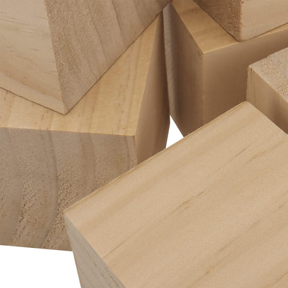 HOZEON 8 PCS 3 Inch Wooden Cubes, Natural Unfinished Wood Blocks, Large Wood Square Blocks for Crafts, Painting, Puzzle Making, Decorating, DIY Projects