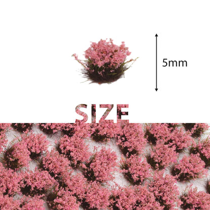 Zylopa 53pcs 5mm Miniature Flowers: Irregular Flower Clusters, Static Micro Plants Suitable for DIY Craft Projects, Railway Model Layouts, Simulated Grass Areas, Three-Dimensional Model (76-891)