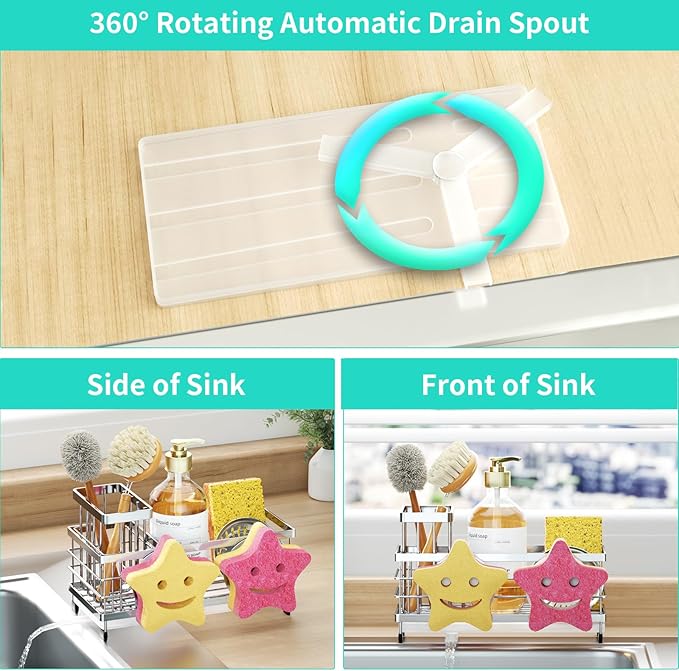 HapiRm Sink Caddy Sponge Holder