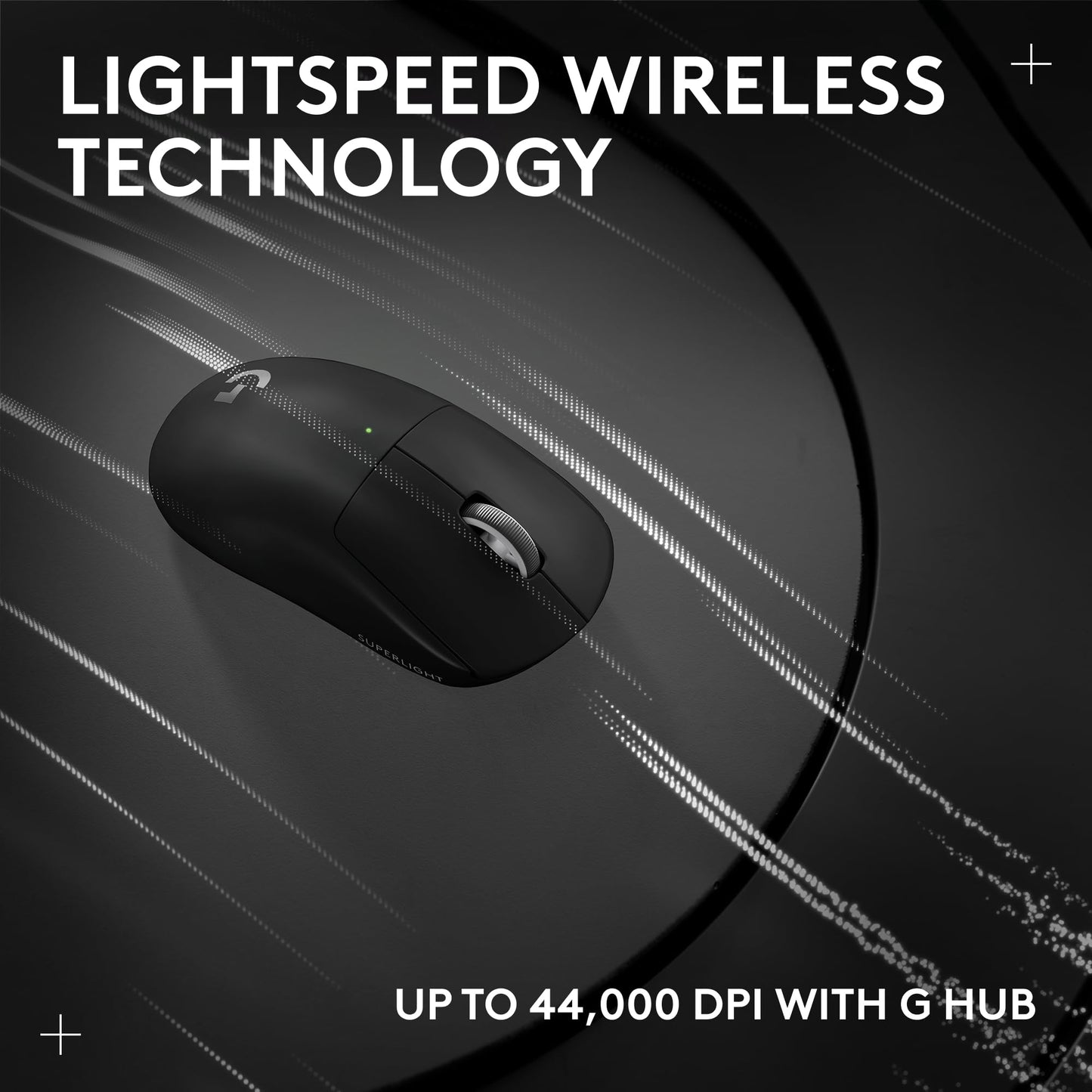 Logitech G PRO X SUPERLIGHT 2 Wireless Gaming Mouse, 60g Pro-Grade with 5 Programmable Buttons, 44k DPI Sensor, 8kHz Report Rate, USB-C Charging for PC/Mac - Black
