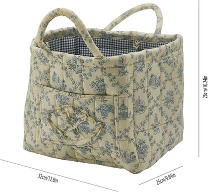 Quilted Fabric Storage Basket