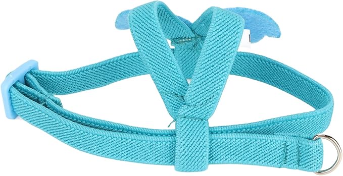 Parrot Bird Harness Leash, Adjustable Parrot Nylon Anti Bite Flying Training Rope, Easy to Wear Outdoor Flying Kit, Flight Suit with Leash for Parakeets Cockatiels Conures Budgies(L Blue)