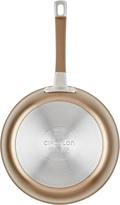 Circulon Premier Professional Hard Anodized Nonstick Cookware Induction Pots and Pans Set Nonstick, Home Essentials, 12-Piece, Bronze