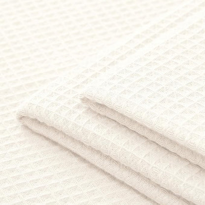 Encasa XO Kitchen Dish Towels Set | Solid Off White | Waffle Weave and Flat