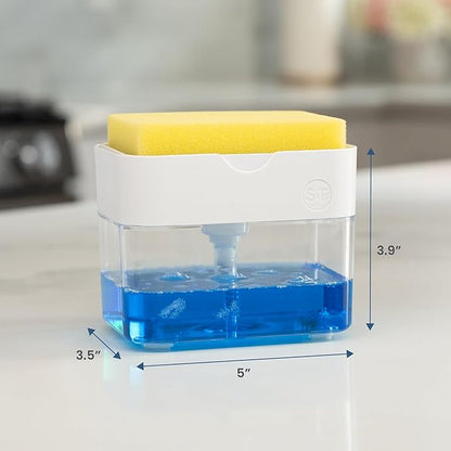 S&T INC. Dish Soap Dispenser and Sponge Holder