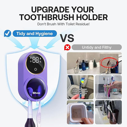 Bitvae Tooth Brush Holder for Bathroom, Infrared Sensing Toothbrush Cleaner