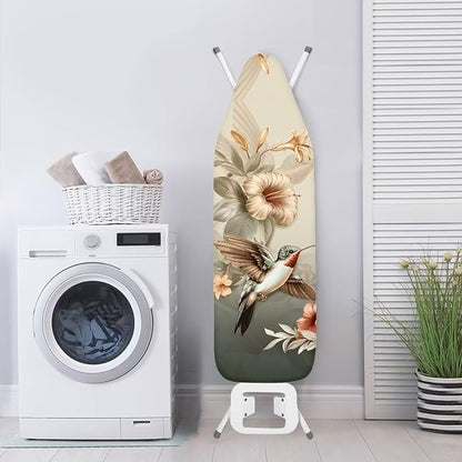 Vintage Hummingbird Floral Ironing Board Cover Heat Reflective Anti-dust