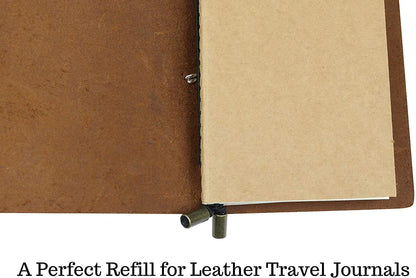 WANDERINGS A5 Grid Travelers Notebook Insert / A5 Journal Refill | 5.5 x 8.3 (14cm x 21cm) | 3 Booklets, 240 Pages | Travelers Notebook Refills for Journals, Diaries, Planners