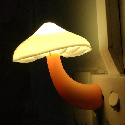 AUSAYE Sensor LED Night Light Plug in Wall Lamp, Energy Saving NightLight Cute Mushroom Night Lights for Adults Kids Bedroom,Bathroom,Toilet, Stairs, Kitchen,Hallway Corridor Warm White