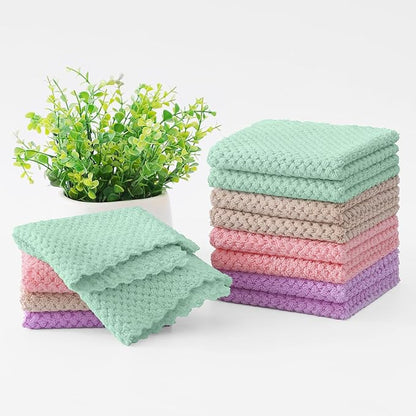 Homaxy 12 Pack Kitchen Dish Cloths, Ultra Soft and Absorbent Dish Towels
