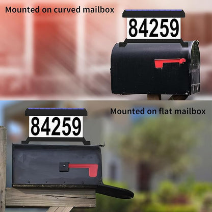 Lighted Mailbox Numbers, Double sided Solar House Numbers for Outside, Waterproof Double Color, Solar Modern Address Sign Solar Powered for Mailbox(solar double color)