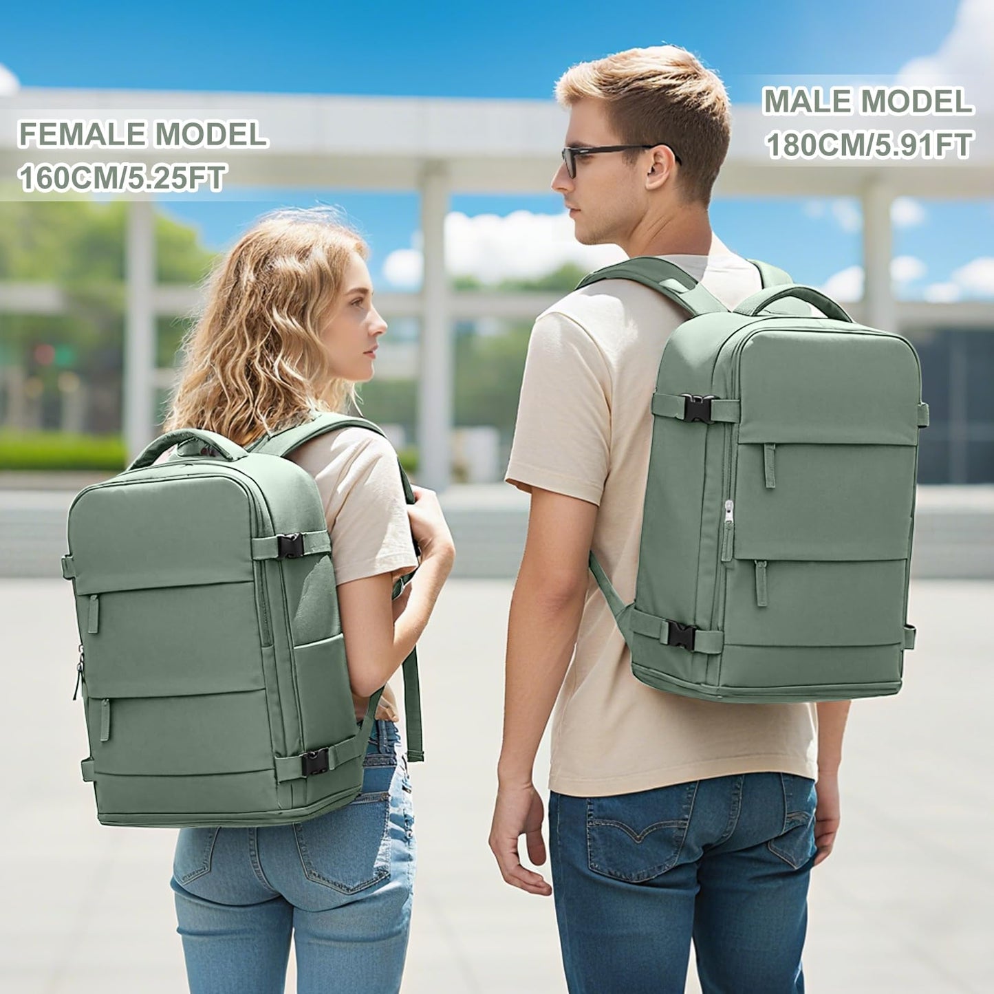 coowoz Travel Backpack Carry On for Women Man Gym Backpacks with Laptop Compartment Mochila de Viaje Teacher Personal Item Backpack Airplane Accessories Must Haves Grey Small