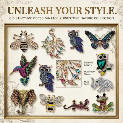 12 Pcs Brooches and Pins for Women Bulk Set Rhinestone Broches Pin Crystal Vintage Brooch Retro Pin Broches Para Ropa De Mujer Gifts for Women Girls