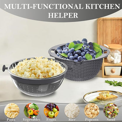 4-in-1 Colander with Bowl Set – Food Strainers and Colanders