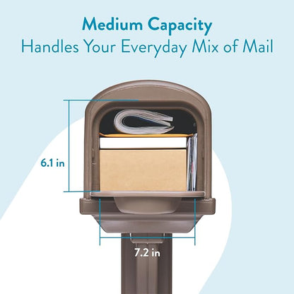 Architectural Mailboxes Classic Plastic Mailbox and Post Kit, GCL100MAM, Mocha