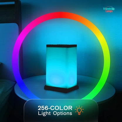 Friendship Lamp® by Filimin Modern - Best Friend Lamps Wi-Fi Touch Lamp LED Light for Long-Distance, Connection, Relationship, Friendship, Gifts, Love, 200+ Colors, App Setup - Set of 2