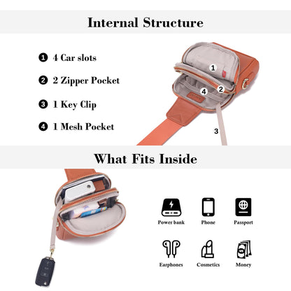 INICAT Anti Theft Crossbody Bags for Women Travel Small Sling Bags Cross Body Bag Purses for Woman