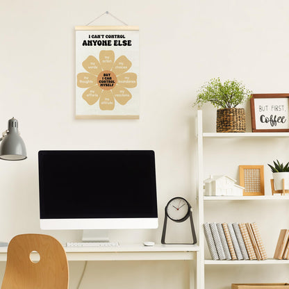 TLESKE Mental Health Classroom Poster Hanger Frame, Psychology Hanging Wall Art Room Decor for School Counselor Therapy Therapist Office, Things I Can Control Banner Print, Calming Room Decor, 12x16