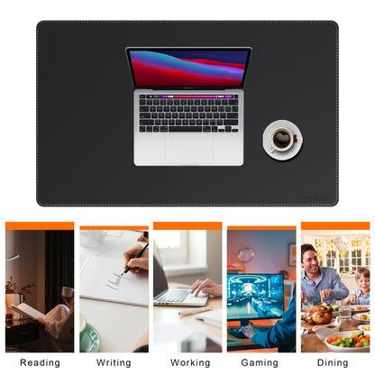 Mydours Dual-Sided PU Leather Desk Mat 31.5"x19.7" - Extra Large Cork Backing Mouse Pad for Office & Home, Premium Writing Surface, Waterproof Computer Desk Pad Protector for Laptop and Keyboard