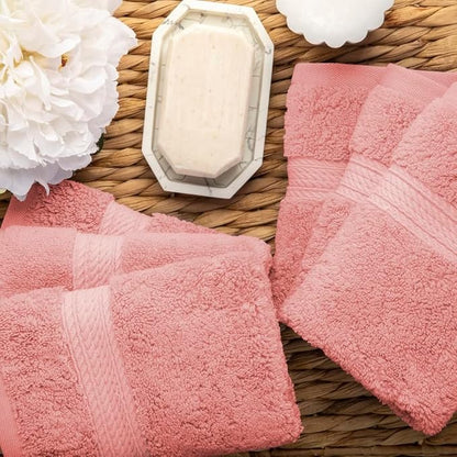Superior Egyptian Cotton Pile Face Towel/Washcloth Set of 6, Ultra Soft Luxury