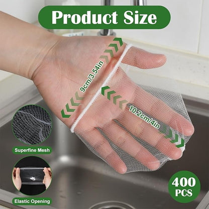 400 Pcs Disposable Mesh Sink Strainer Bags, Kitchen Sink Strainer Mesh Bag