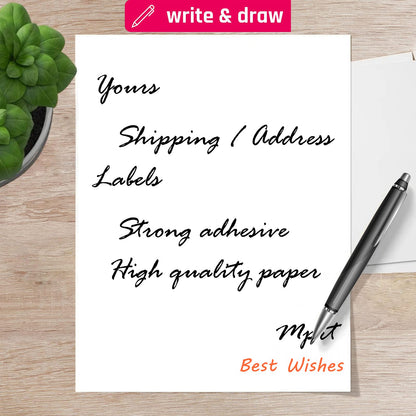 Printable White Sticker Labels, 100 Sheets 8.5" x 11" Full Sheet Label Stickers Paper for Laser & Inkjet Printer - Matte, 100 Labels