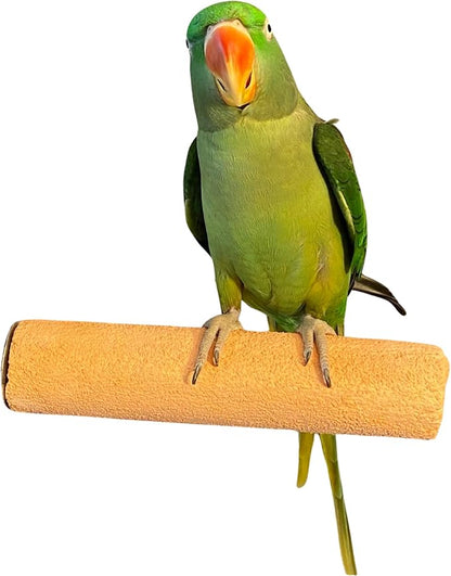 Polly's Pastels Nail Trimming & Beak Conditioning Safety Perch for Cockatiels, Cockatoos, Macaws, Parakeets, Budgies, Parrots and All Other Birds (Coral, X-Large-2" Dia. x 9" Long)