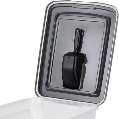 IRIS USA Dog Food Storage Container 58 lbs, Attachable Wheels, & Included Scoop
