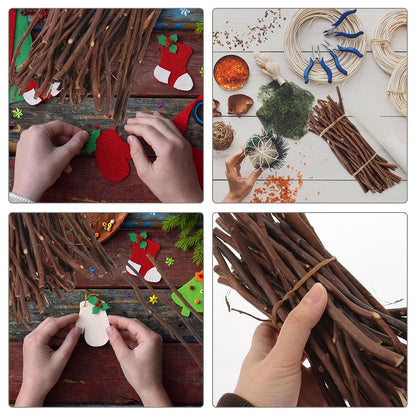 HOMSFOU 50Pcs Wood Log Sticks DIY Dried Wood Sticks 30cm Craft s Natural Twigs s for Crafting Card Making Embellishments Photo Props